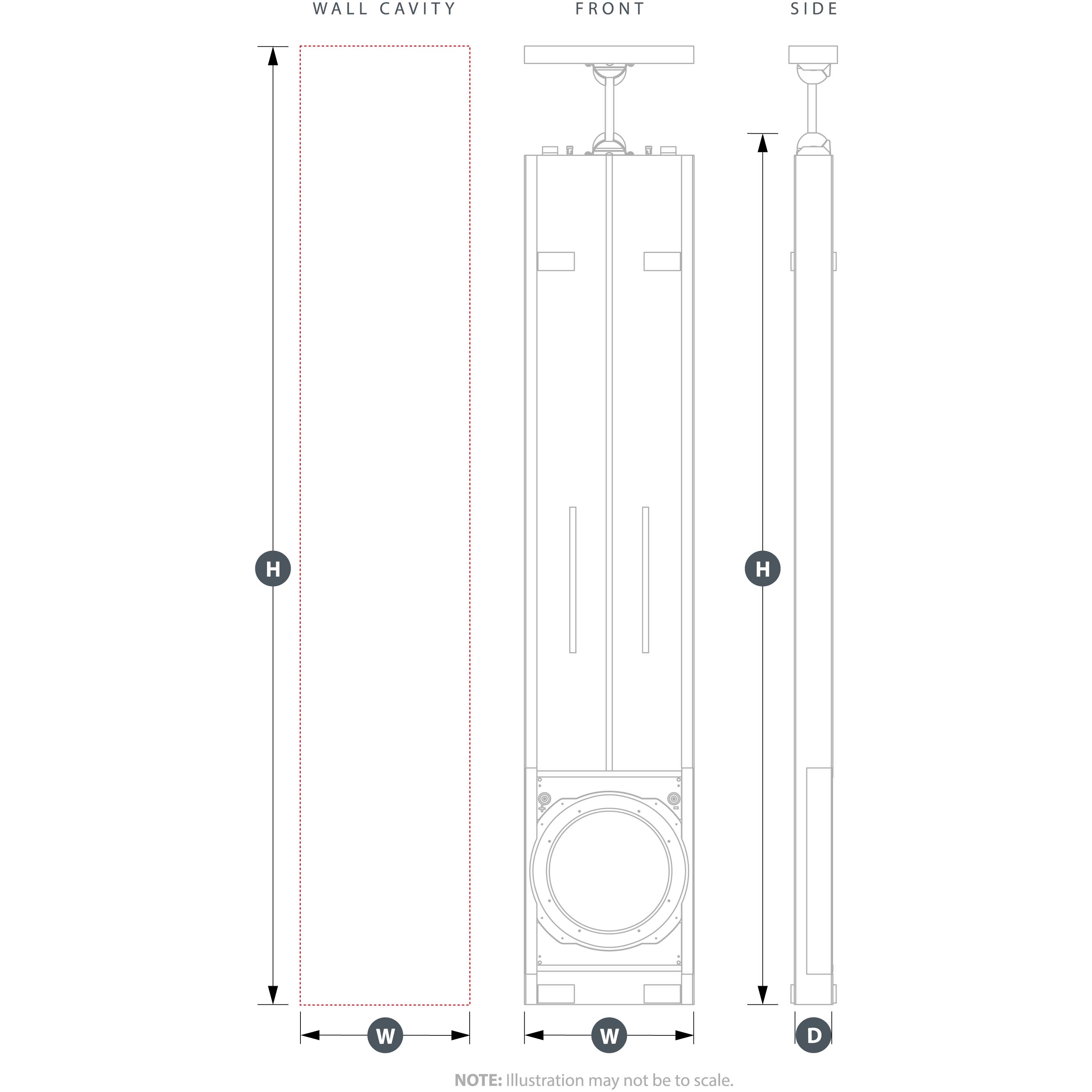 JL Audio FATHOM IWSv2-SYS-113 In-Wall Powered Subwoofer