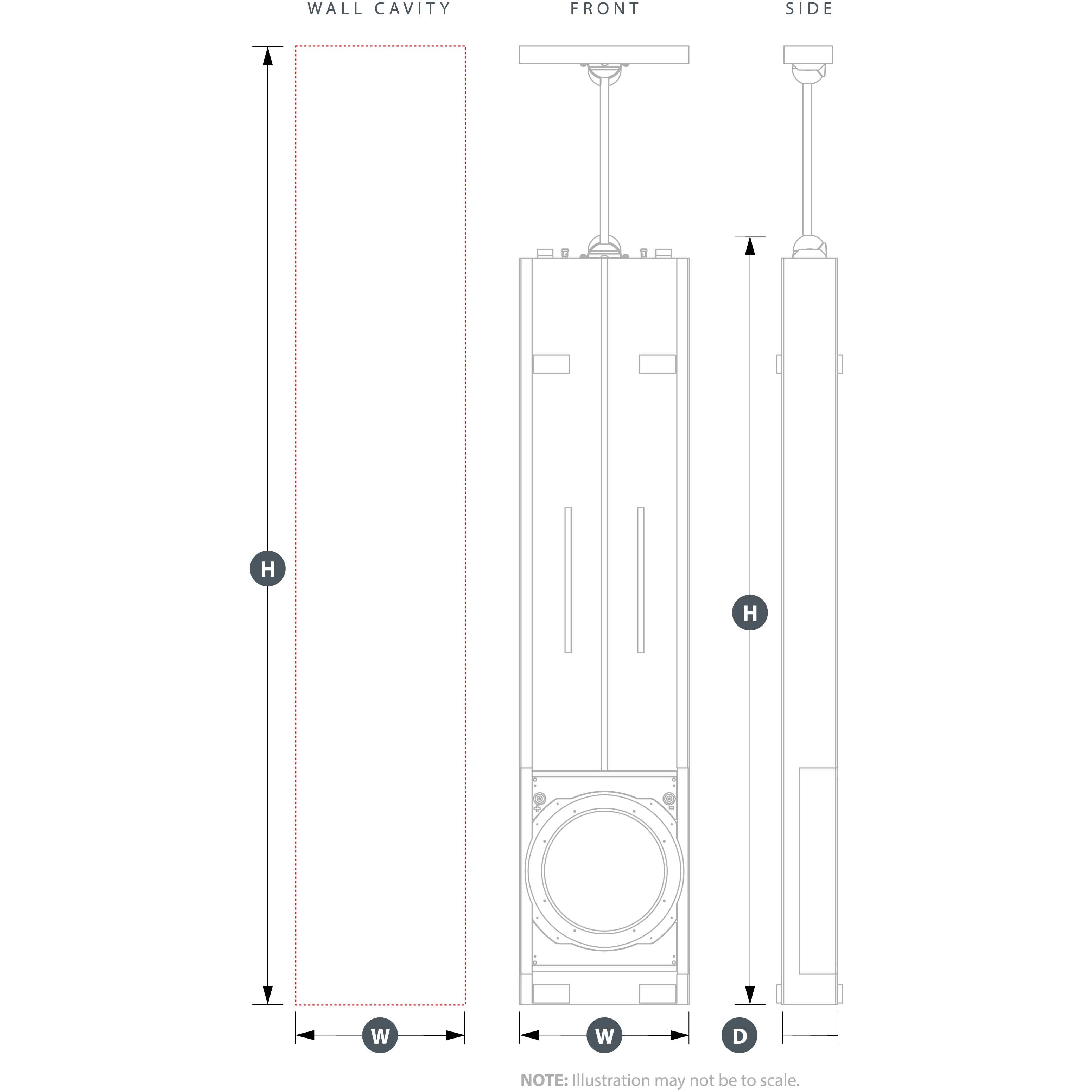 JL Audio FATHOM IWSv2-SYS-113 In-Wall Powered Subwoofer