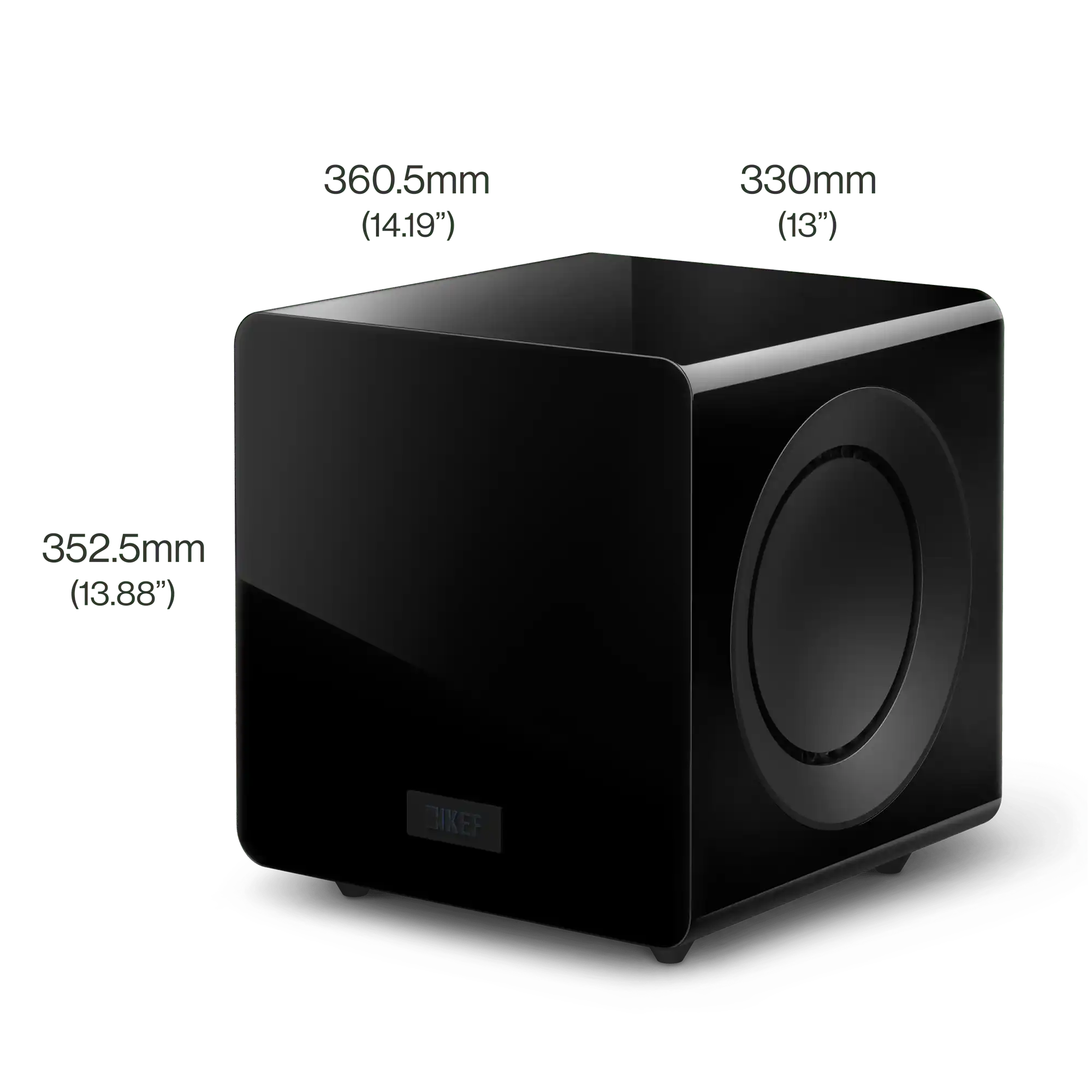 KEF KC92 Dual 9" Active Subwoofer - Satin Black | Satin White