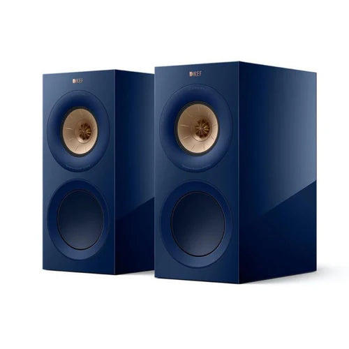 KEF R3 Meta Bookshelf Speakers with grills - Gloss Black | Gloss Indigo | Gloss White | Walnut