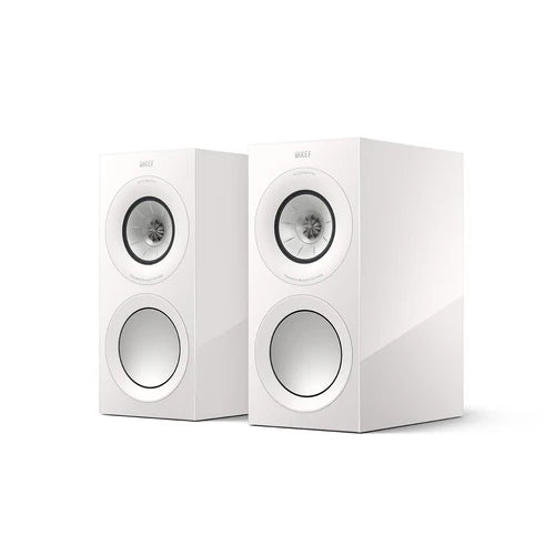 KEF R3 Meta Bookshelf Speakers with grills - Gloss Black | Gloss Indigo | Gloss White | Walnut