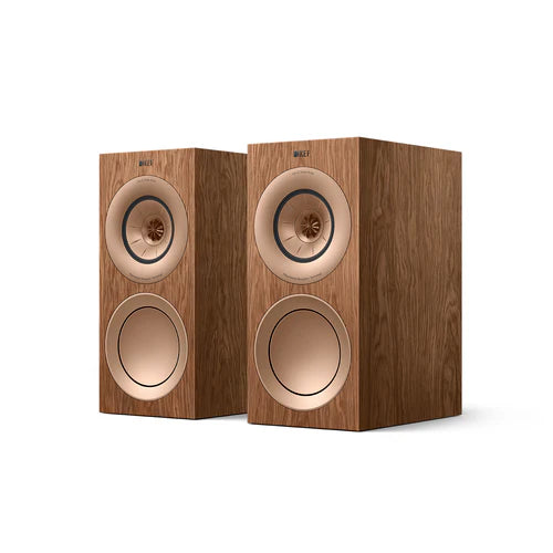 KEF R3 Meta Bookshelf Speakers with grills - Gloss Black | Gloss Indigo | Gloss White | Walnut