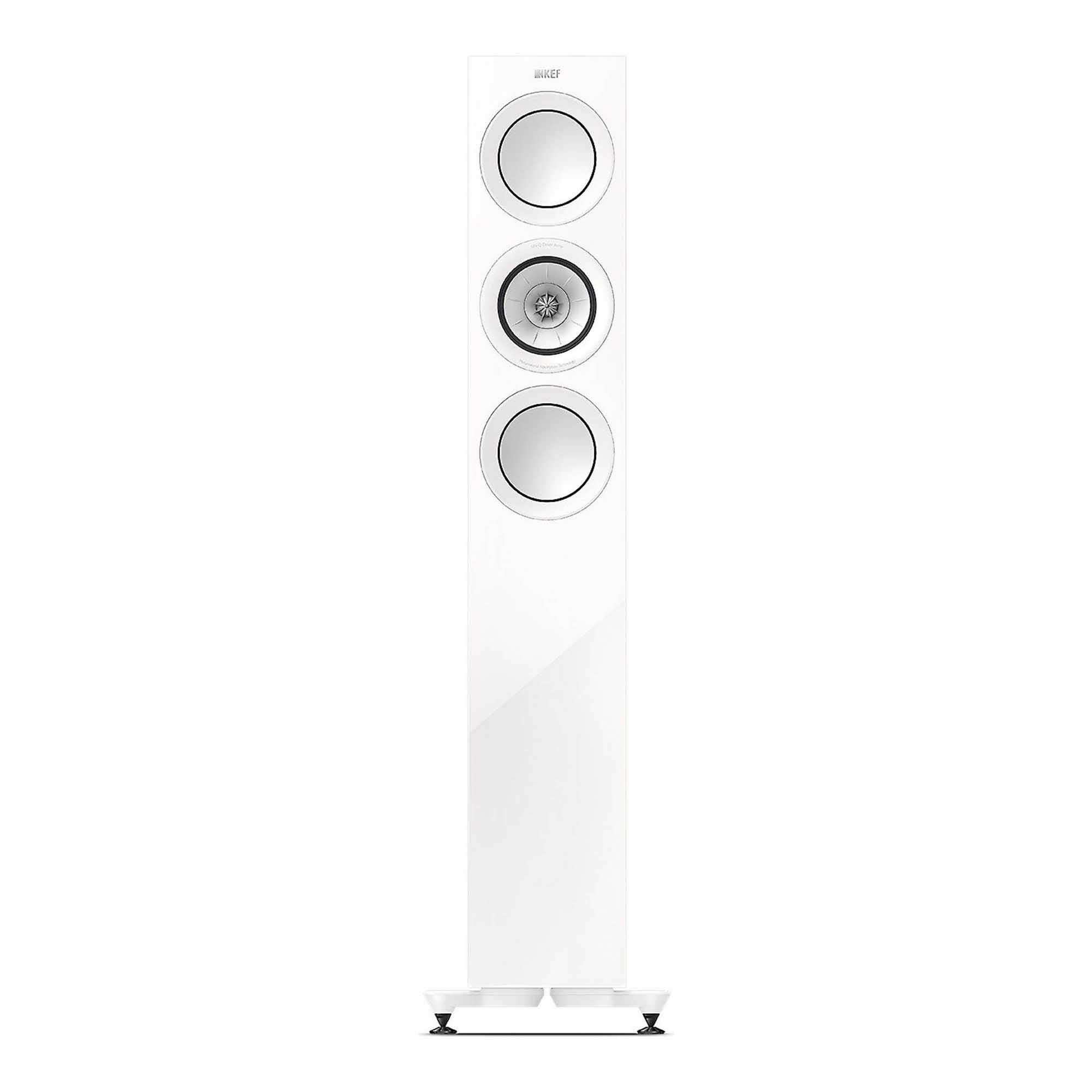 KEF R5 Meta 3-way Floorstanding Speakers with grills - White