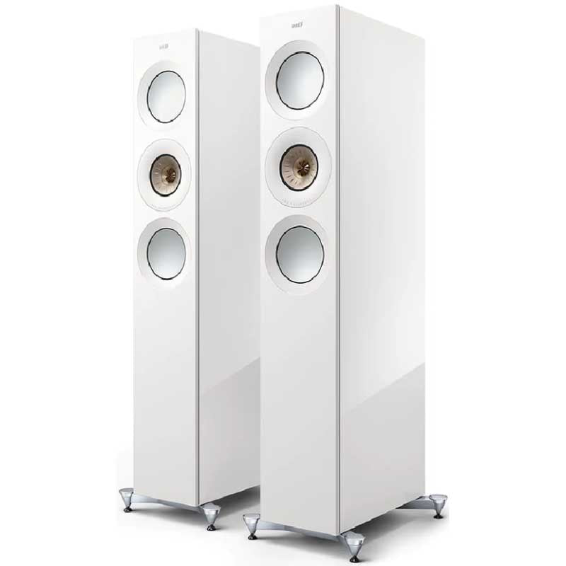 KEF Reference 3 Meta Floorstanding speaker - Gloss White/Champagne