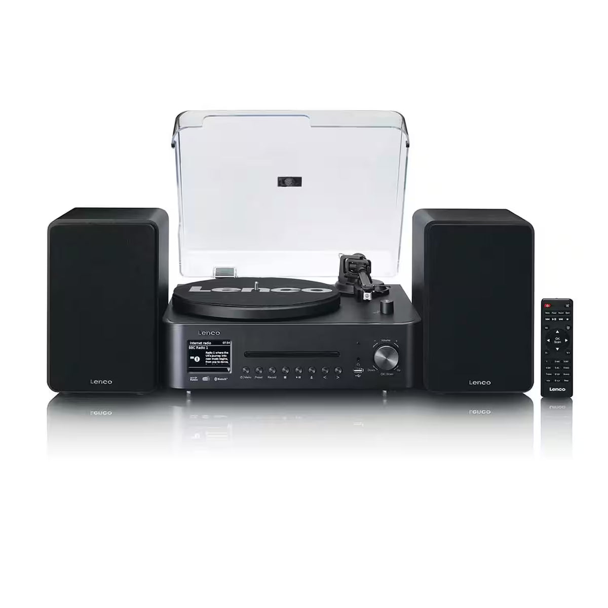 Lenco MC-760BK HiFi Set with Internet, DAB+, FM Radio, CD_MP3 Player and Turntable