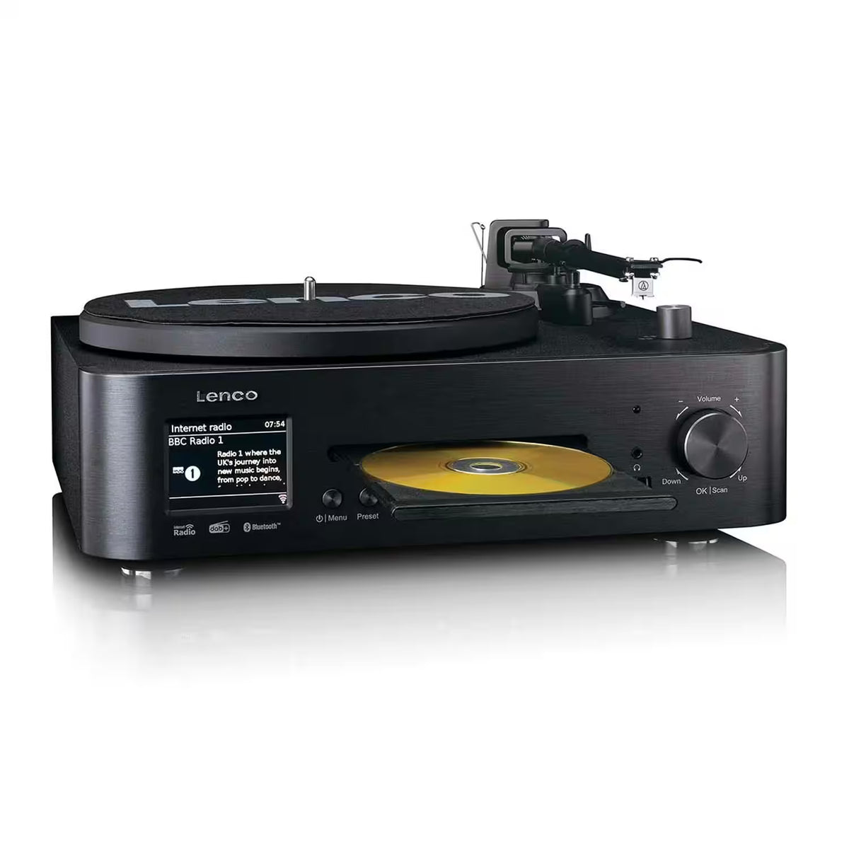 Lenco MC-760BK HiFi Set with Internet, DAB+, FM Radio, CD_MP3 Player and Turntable