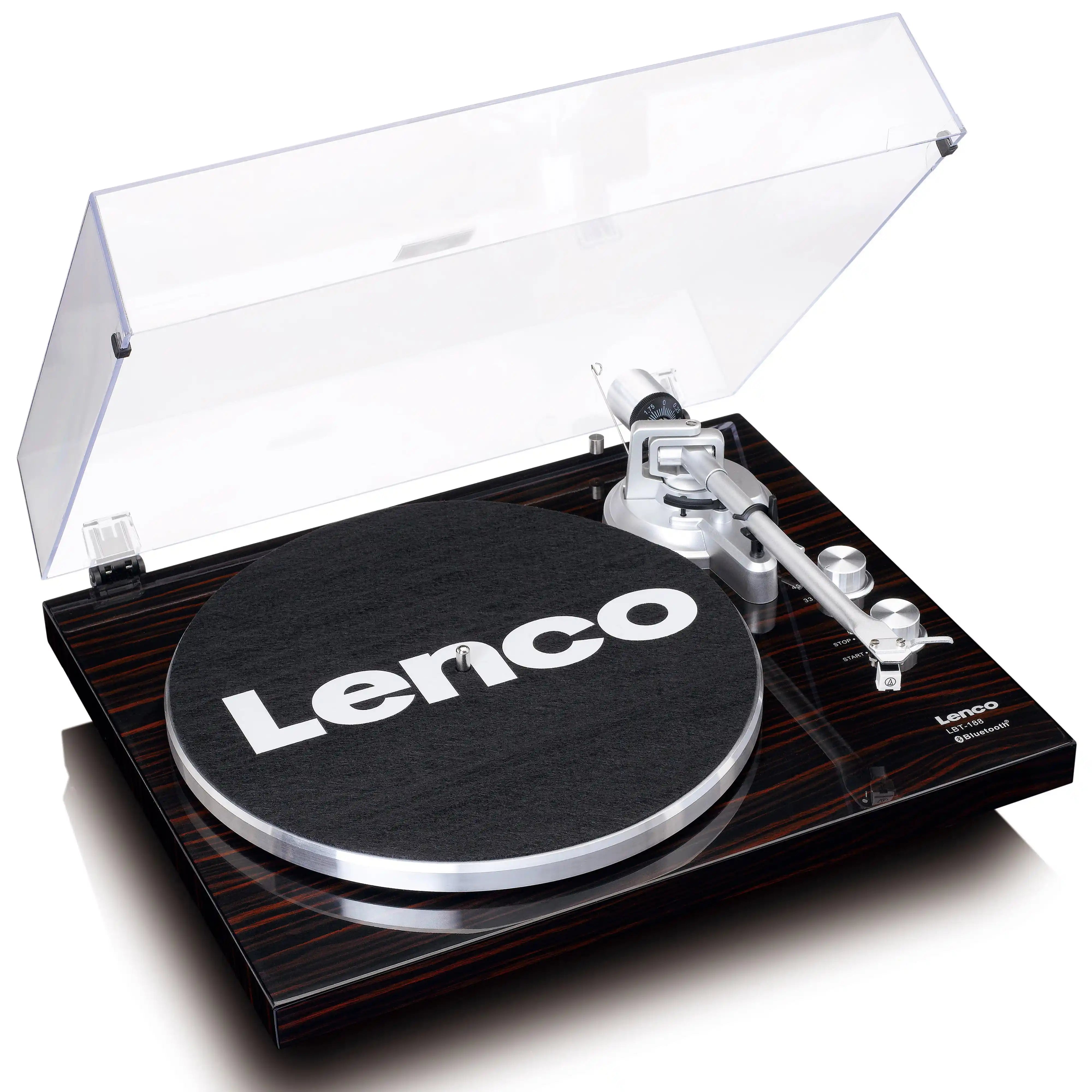 Lenco LBT-188 Bluetooth and USB Turntable - Walnut | Pine