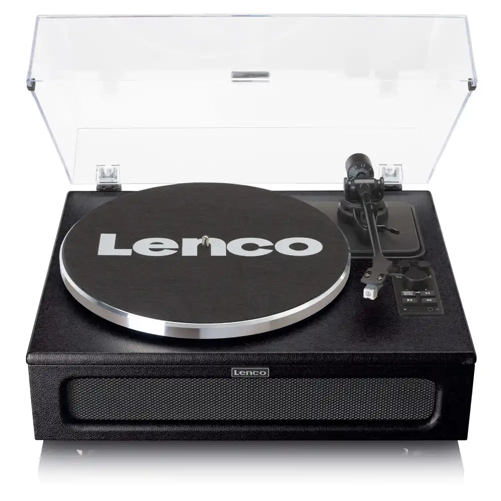 Lenco LS-430 Leather Turntable with 4 built-in bluetooth speakers 50W RMS