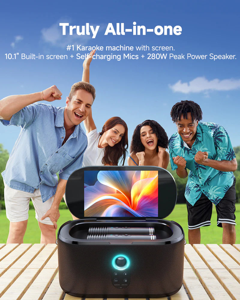 Ikarao SHELL S1 Portable 300W Karaoke Machine 10” Lyrics Display