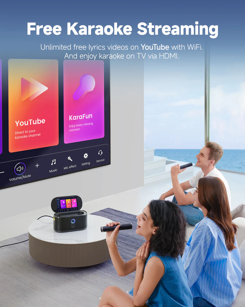 Ikarao SHELL S1 Portable 300W Karaoke Machine 10” Lyrics Display