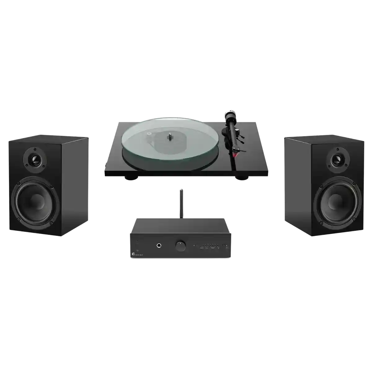 Pro-Ject T2 Super Set Turntable/Speakers/Integrated Amplifiers System - Gloss Black | Satin White | Walnut