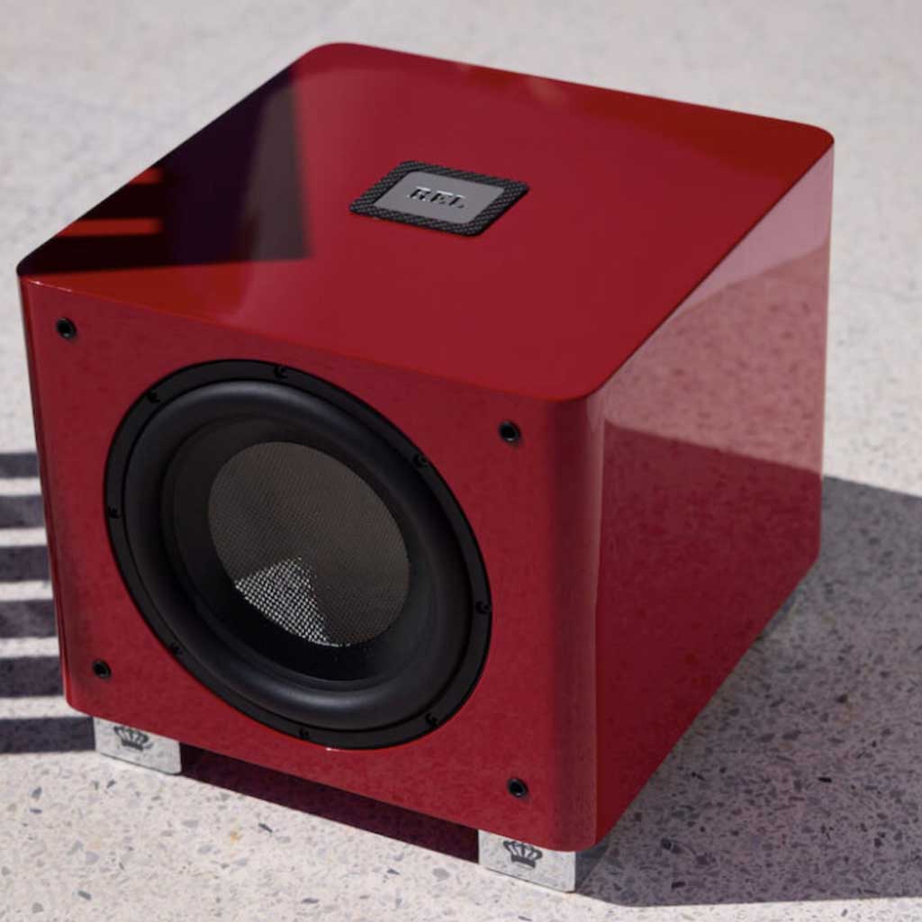 REL T/9x 10" 300w Active Subwoofer - Italian High Gloss Racing Red