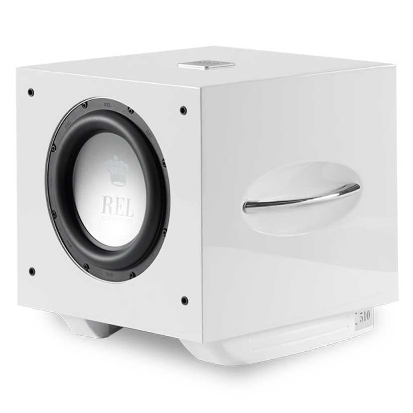 REL S/510 10" 500w Active Subwoofer - Gloss Piano White