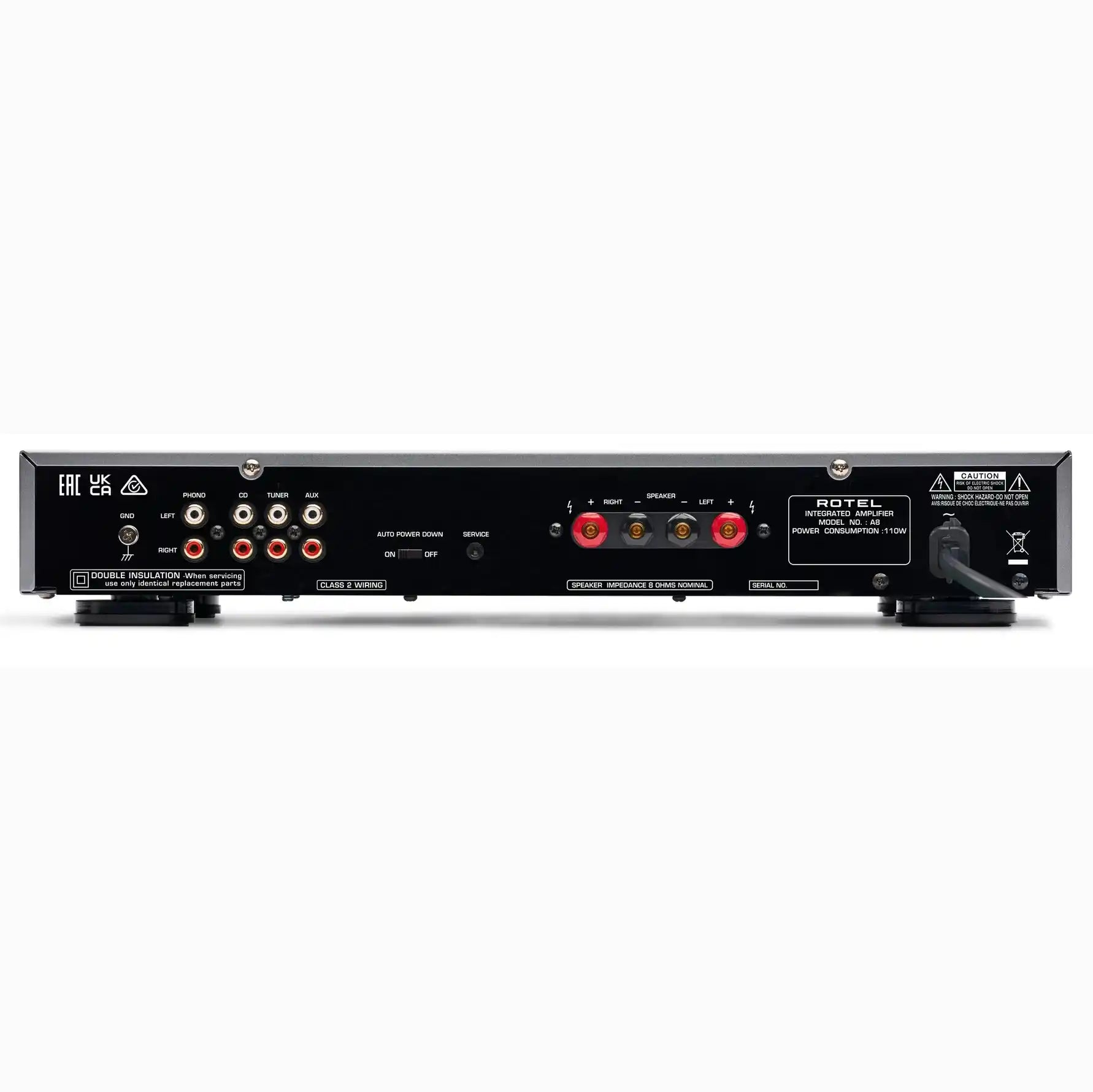ROTEL A8 Integrated Amplifier - Black | Silver