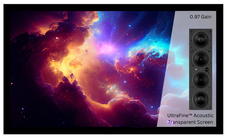 Helsyn Nebula 16:9 Woven Acoustically Transparent Fixed Frame Projector Screen