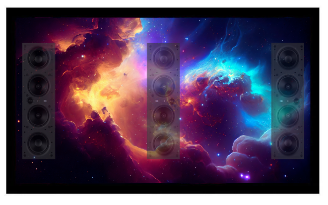 Helsyn Nebula 16:9 Woven Acoustically Transparent Fixed Frame Projector Screen