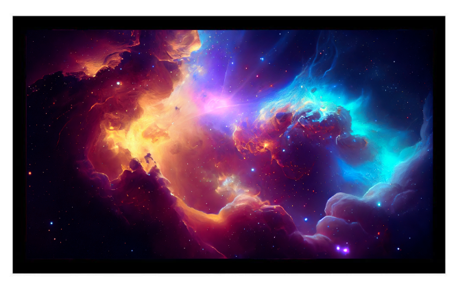 Helsyn Nebula 16:9 Woven Acoustically Transparent Fixed Frame Projector Screen