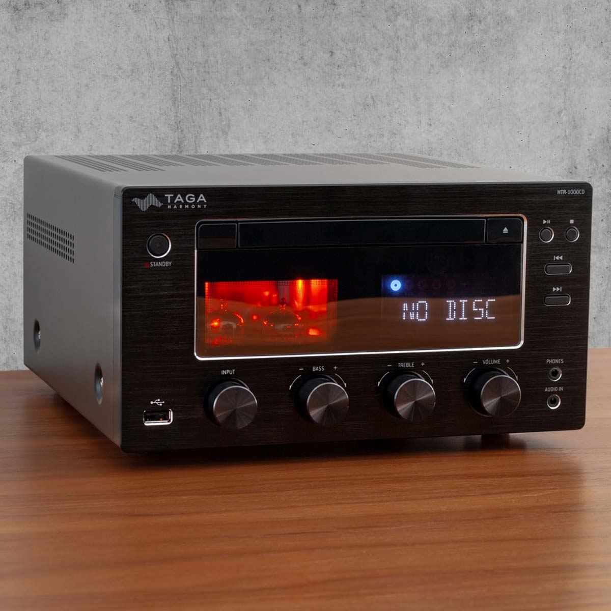 TAGA Harmony HTR-1000CD v.2 Hybrid Stereo DAB+ FM CD Receiver - Silver
