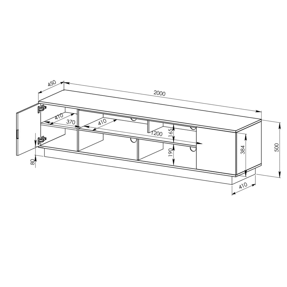RVM Delux Tall TV Unit