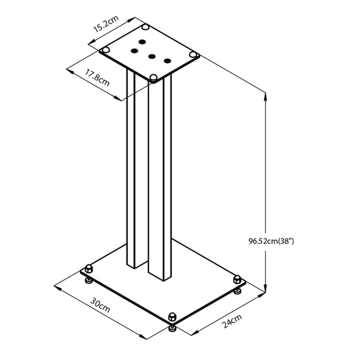RVM SP199 Semi-Gloss Speaker Stand 38 Inch