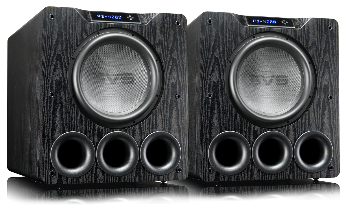 SVS PB-4000 13.5" Ported Subwoofer (Twin pack) - Black Ash