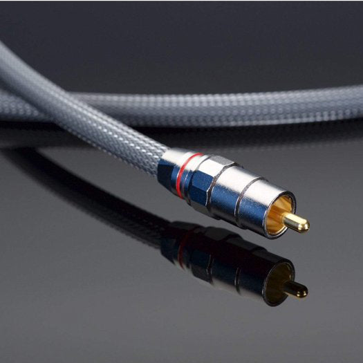 Transparent PREMIUM 75Ω Coax Cable 0.5M RCA/piece