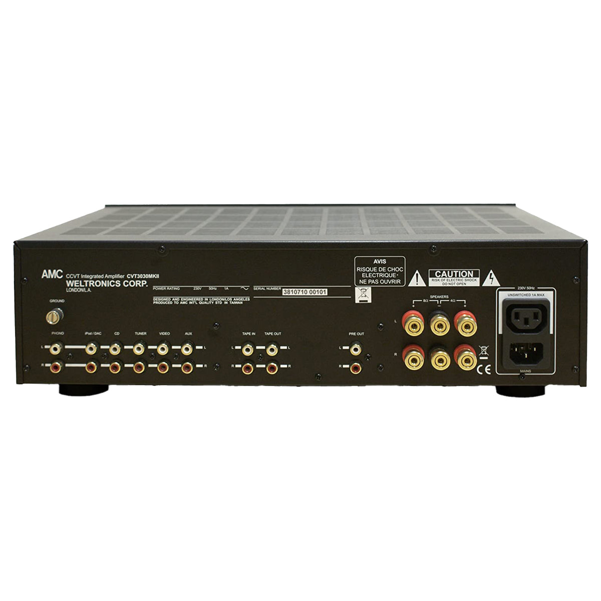 AMC CVT 3030 MK-II Integrated Class A Valve Amplifier - Black - The Audio Experts