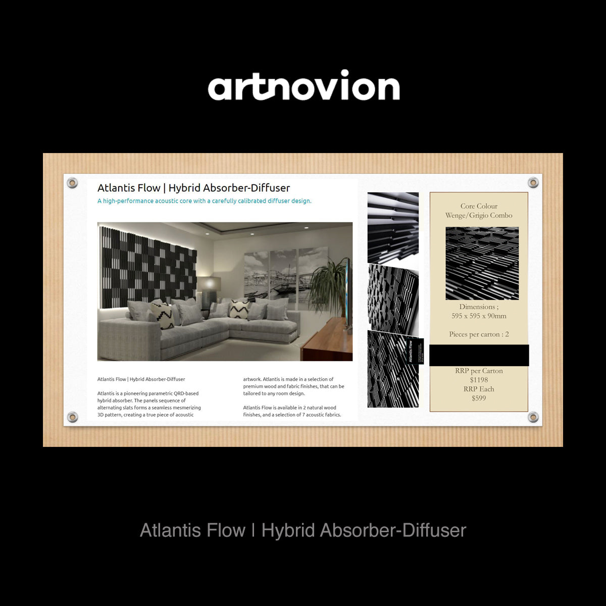 Artnovion Atlantis | Hybrid Flow Absorber-Diffuser - The Audio Experts