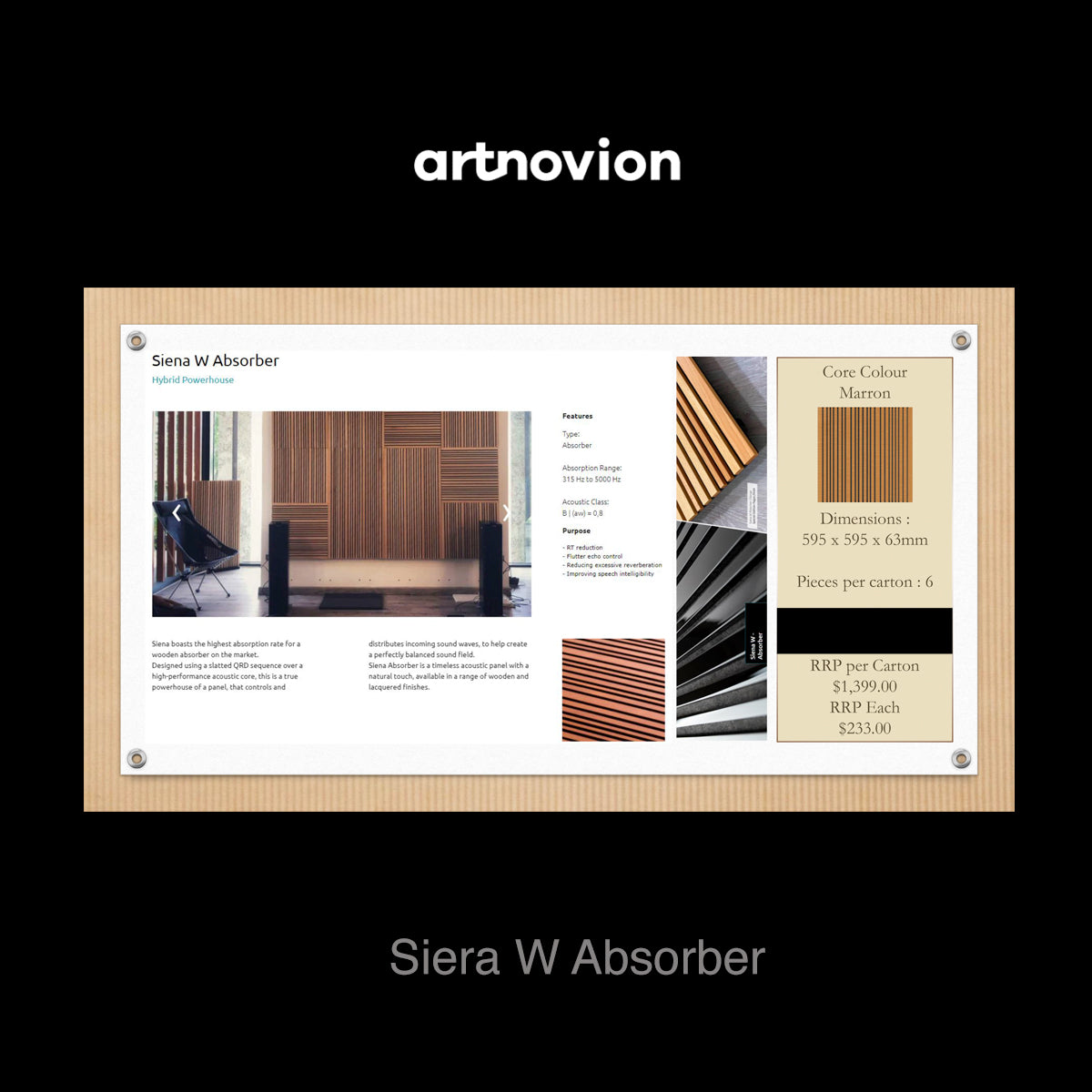 Artnovion Siena W Absorber - The Audio Experts