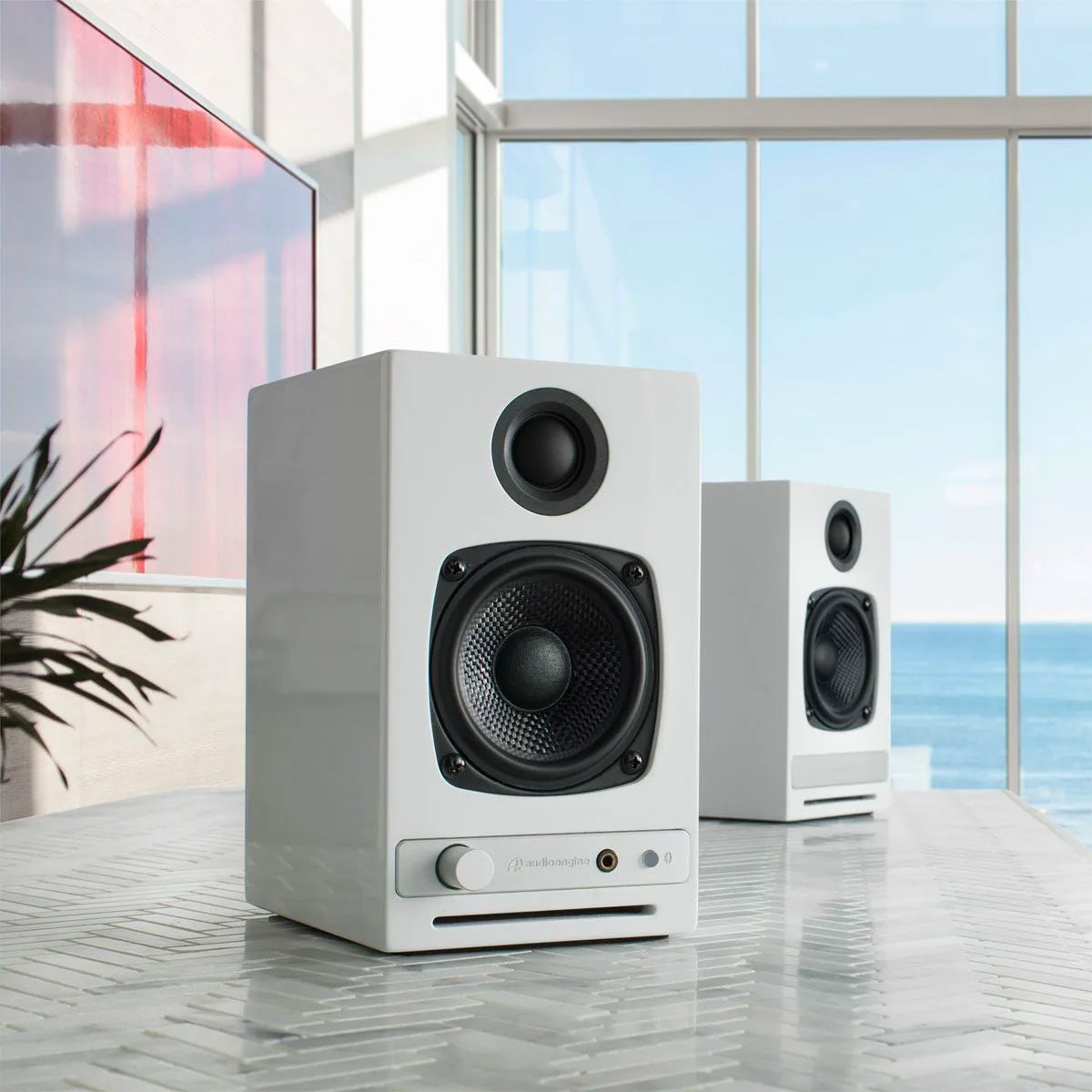 Audioengine HD3 Active Wireless Speakers - Gloss White - The Audio Experts