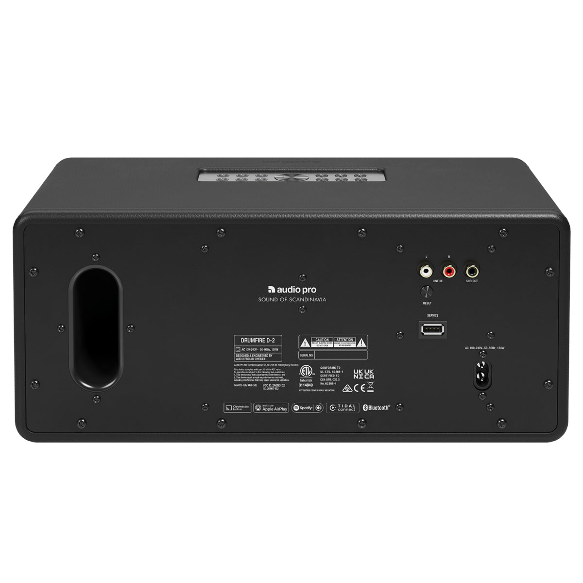 Audio Pro D2 - Wireless Multiroom Speaker - Ash Black - The Audio Experts