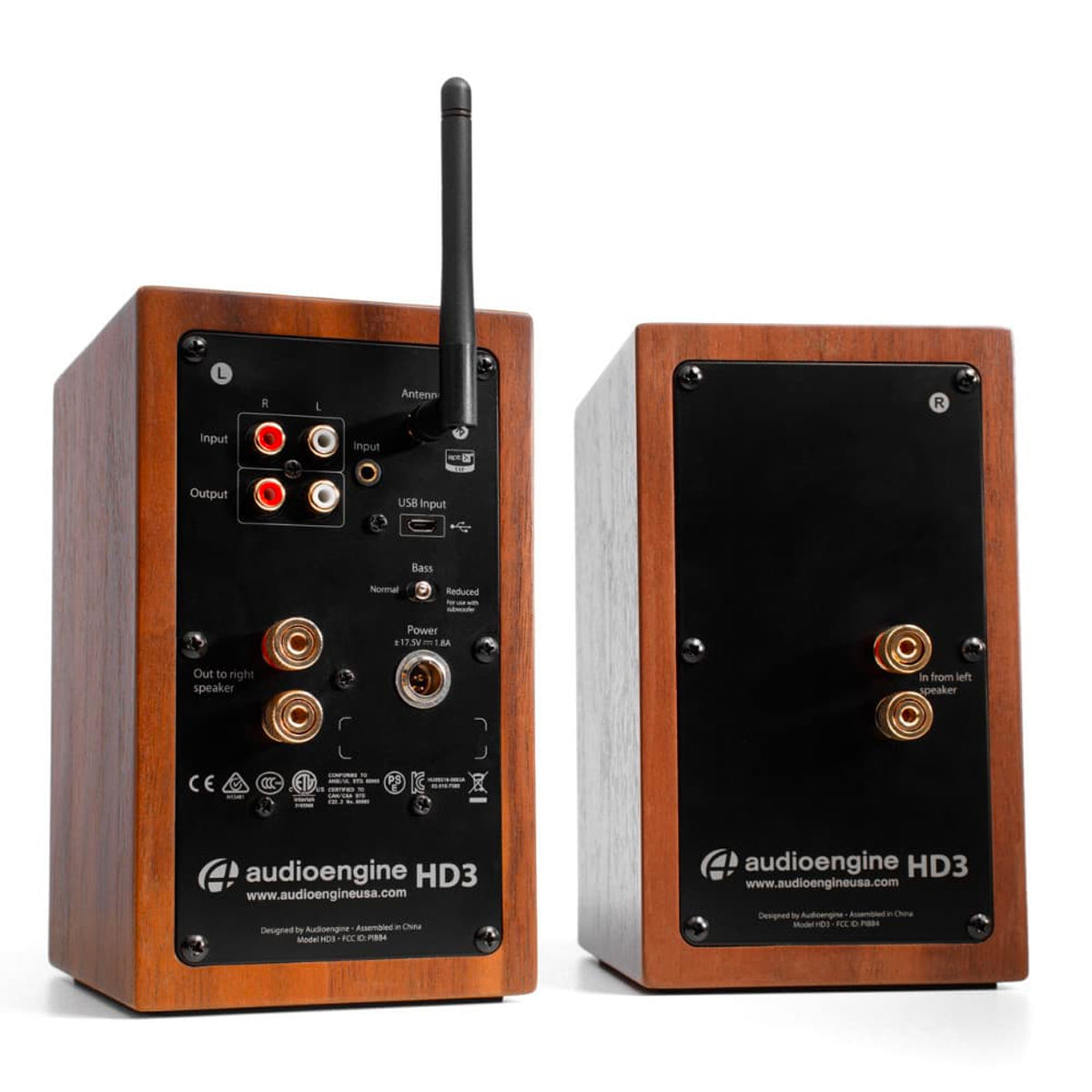 Audioengine HD3 Active Wireless Speakers - Walnut - The Audio Experts