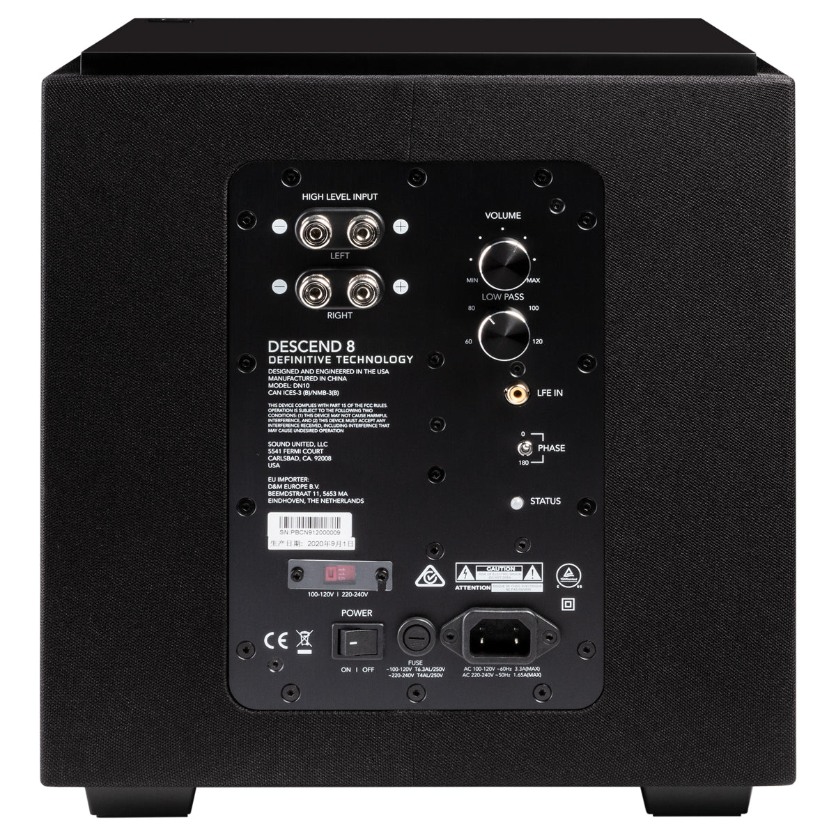 Definitive outlet audio subwoofer