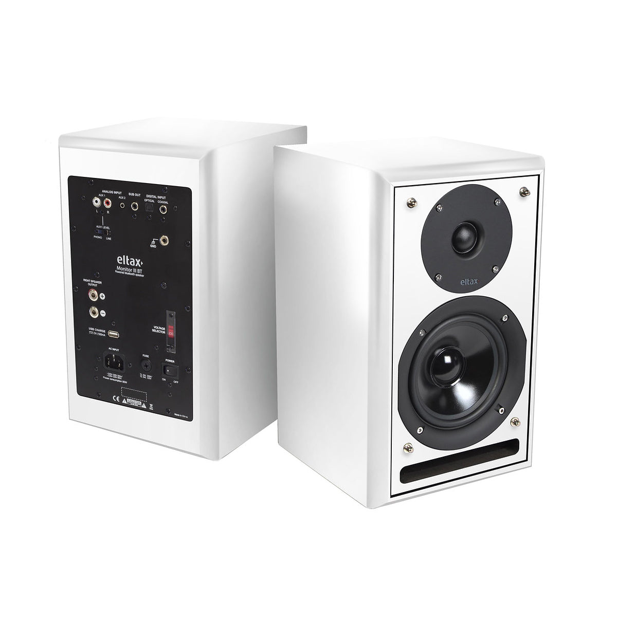 Eltax III BT Phono 2-Way Speakers - White - The Audio Experts