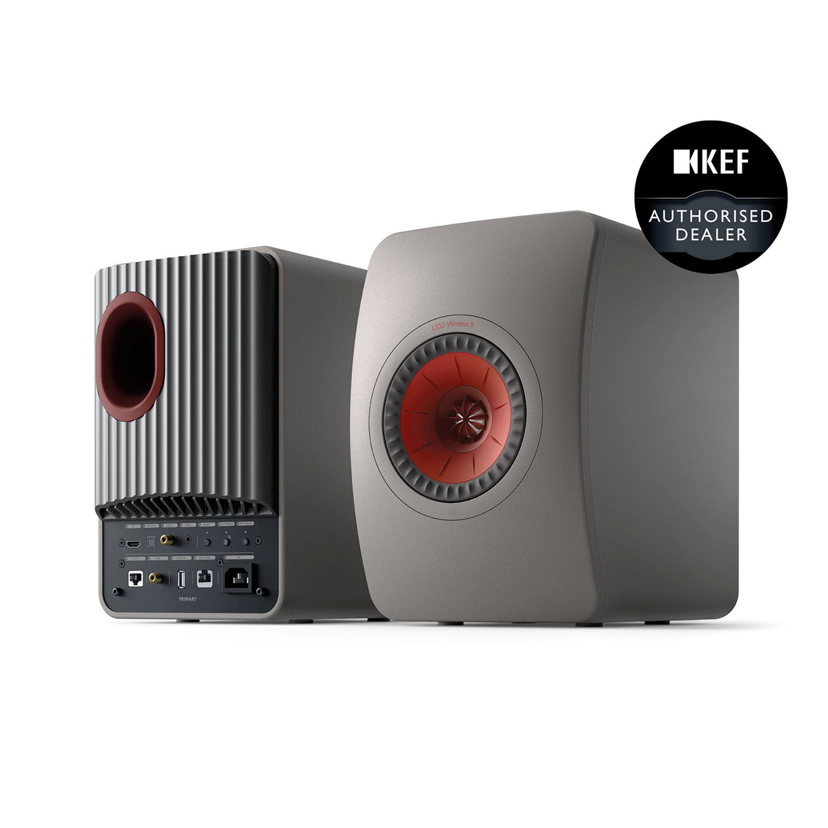 KEF LS50 Wireless MK2 Bookshelf Speakers - Titanium - The Audio Experts