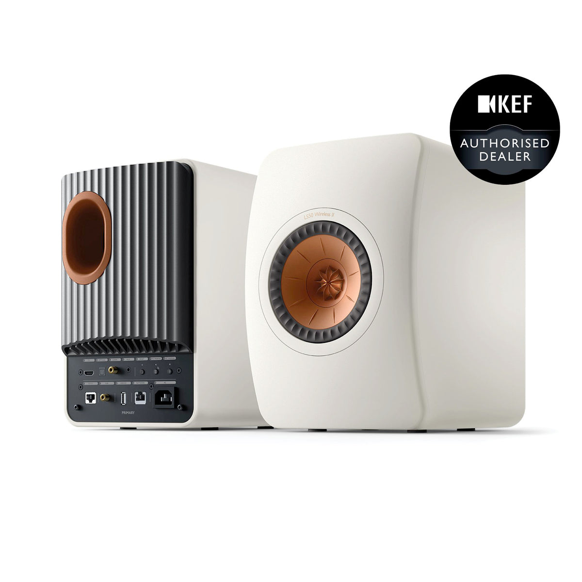 KEF LS50 Wireless MK2 Bookshelf Speakers - White - The Audio Experts