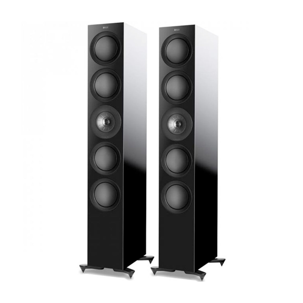 KEF R11 Meta 3-way 5-drivers 3-way Floorstanding Speakers - Gloss Black ...