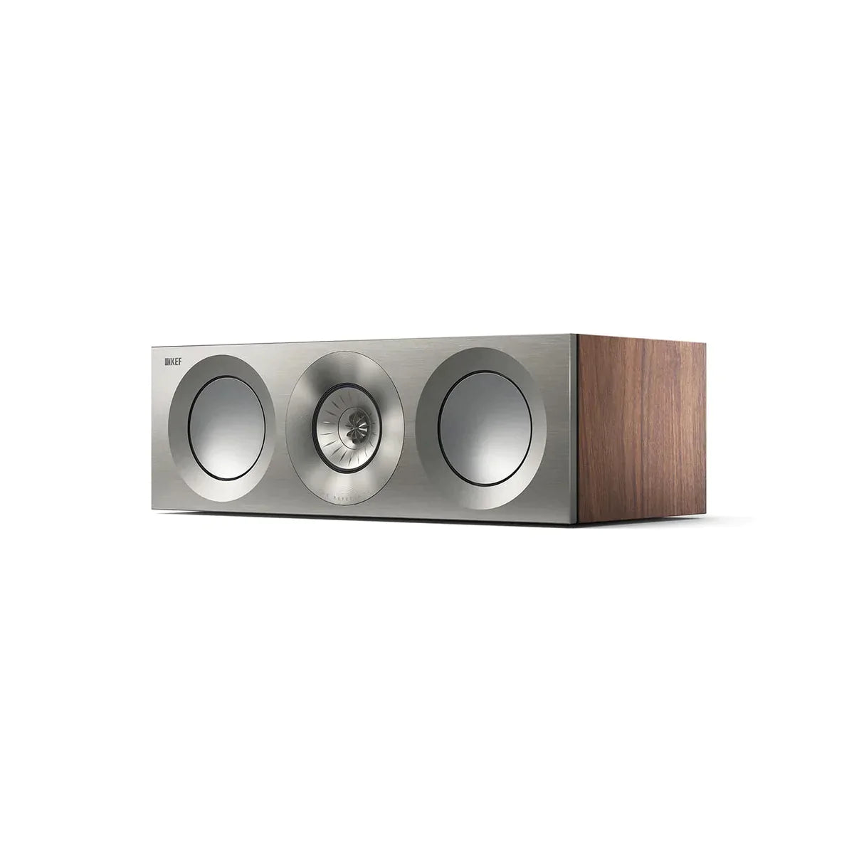 KEF Reference 2 Meta CENTRE speaker - Satin Walnut/Silver - The Audio Experts