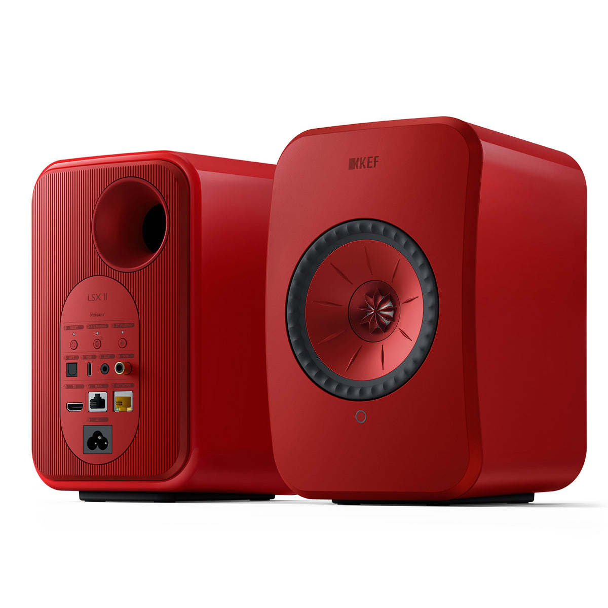 KEF LSX2 Bookshelf Speakers - Lava Red - The Audio Experts