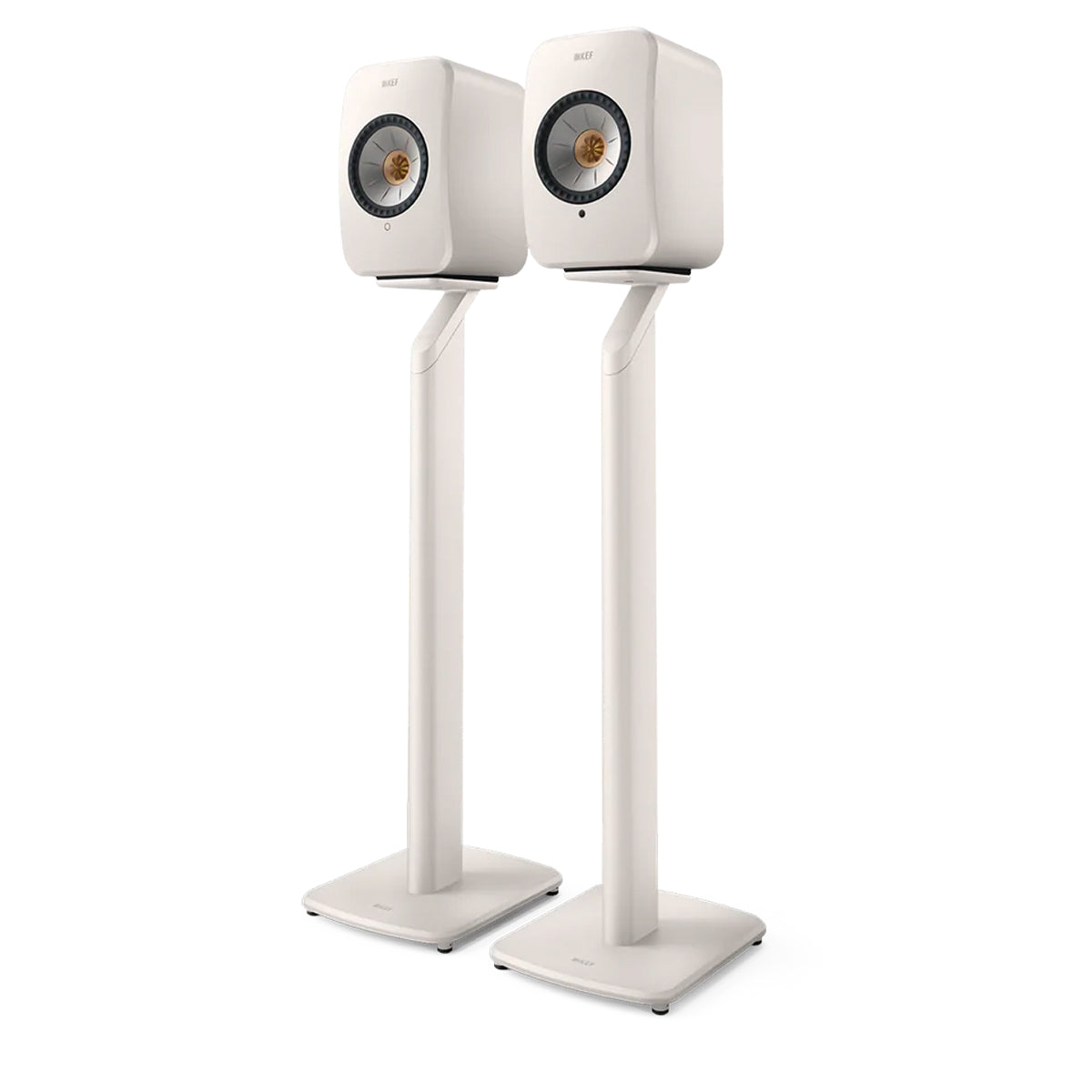 KEF S1 Speaker Stands for LSX Speakers - White - The Audio Experts