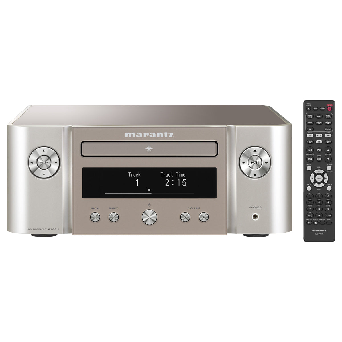 Marantz CR612 Compact Network CD Receiver with HEOS - Silver/Gold - The Audio Experts