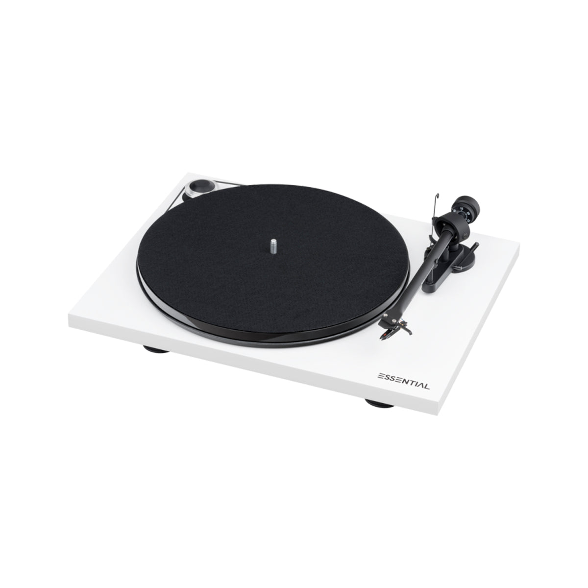 Pro-Ject Essential III Turntable + Ortofon OM10 Cartridge - Gloss White - The Audio Experts