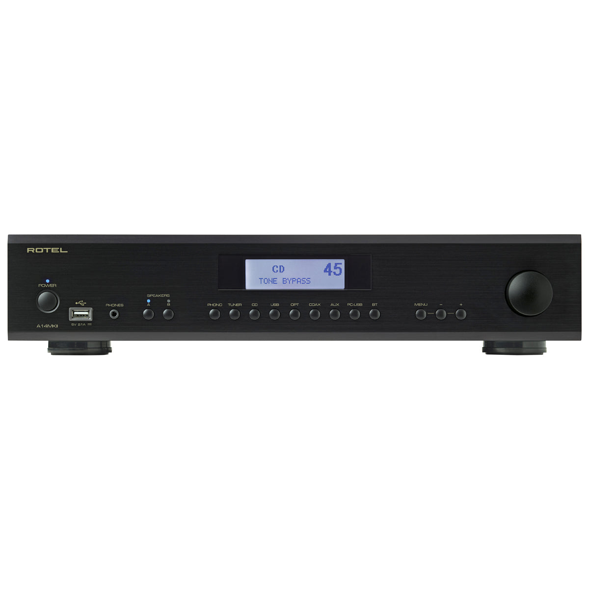 Rotel A14 MKII Integrated Amplifier 80W/Channel Stereo Amplifier - Black - The Audio Experts